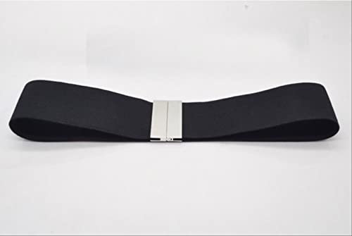XRHYJK Gürtel für Damen Kleid Frauen-Taille Breiter Trainer-Schwarzer Verband-Elastischer Korsett-Gürtel All-Match-Feste Bünde Heisser Riem-Damen-Kummerbund -Bundgeschenkart 8 Silber
