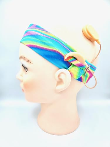 Nastro elastico cotone fissaggio impianto cocleare (m, arcobaleno)