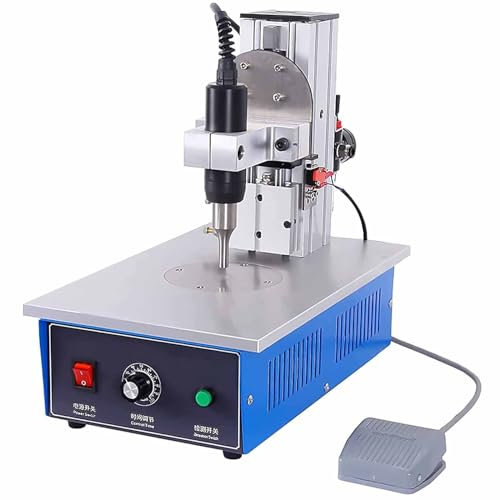 DDZJTPP Saldatore a Punti Ad Ultrasuoni, Saldatrice di Plastica Pneumatica Portatile con Pedale Elettronico 9 Mm Saldatrice a Punti in Nylon Adatta a Rivettatura E Saldatura a Punti di Tessuti Non