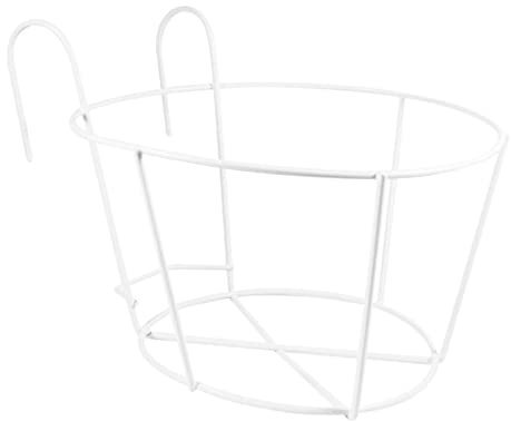 Kisangel 2stücke Eisen Hängende Blumentopf Halterung XL Weiß Für Balkon Garten Und Und Dekorativ Zum Aufhängen Von Pflanzen Und Bonsai