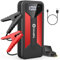 Crecolife Car Battery Booster Jump Starter Power Pack,1500A Portable Car Jump Starter Power Bank for 12V Vehicles Up to 7.0L Petrol & 5.0L Diesel Engines, With Smart Jumper and LED Torch
