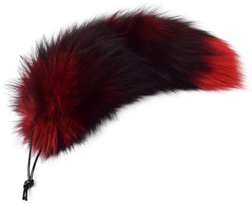Nocyclonic Fuchsschwanz Anhänger etwa 40CM Extra Groß Schlüsselring Tasche Schlüsselketten Anhänger Weich Flaumig Fell Schwanz Keychain Zusätze AutoHandtasche Dekoration (B)