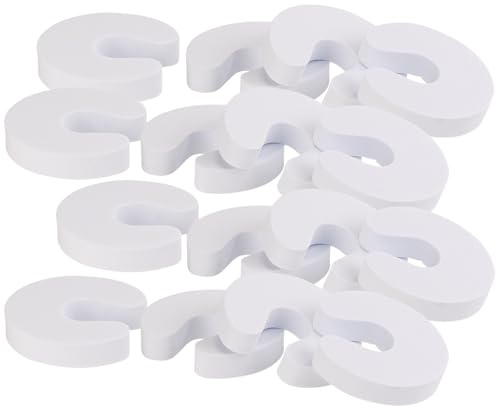infactory Türen-Klemmschutz: 16er-Set Schaumstoff-Türstopper, Klemmschutz, weiß (Fensterklemmen, Fingerklemmschutze)