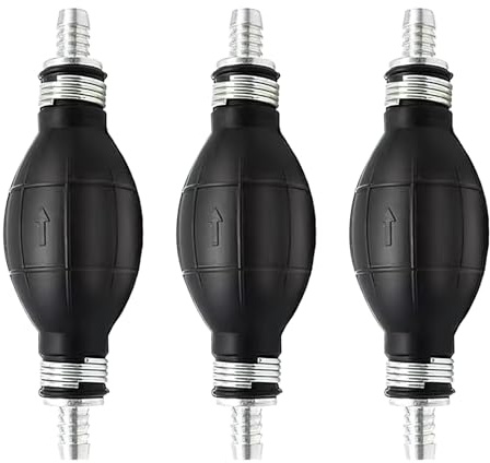 VEGCOO 3 Pcs Pompe à Carburant Manuelle, Pompe Transfert l'eau Manuelle, Pompe a Carburant de Portable pour Transférer Essence, Diesel, Eau, Liquides(10mm)