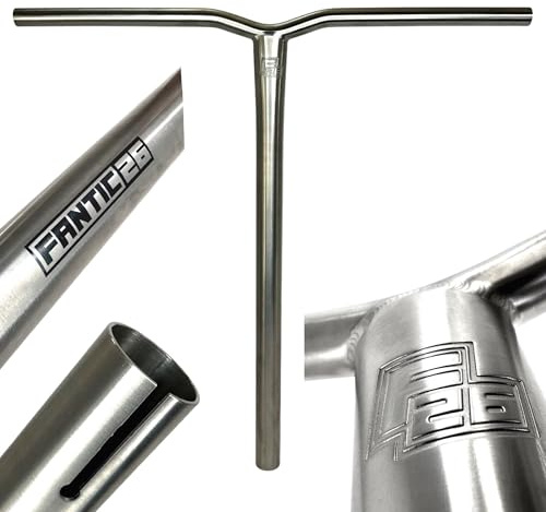 Fantic26 Keto Themis Titanium Stunt-Scooter Bar I Trick I Tret I Kinder I Roller I Lenker I Extrem Leicht I Freestyle I Profi I SCS I HIC I Höhe 50-73 cm I Ersatzlenker (HIC, Raw, 50cm)