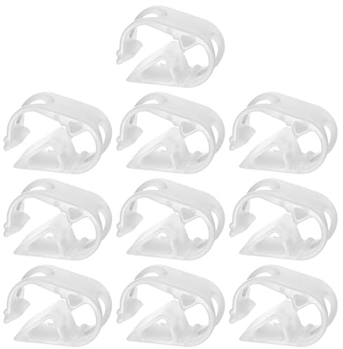 M METERXITY 10-Pack Adjustable Plastic Tubing Clamps 1/8-3/10 Inch Water Flow Control Tube Clip Adjustment Hose Pipe Clips for Beer Bottle/Plumbing/Instruments/Equipment [White]