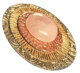 Aldaron : broche aimantée en maillechort bronze et cuivre | Sans épingle