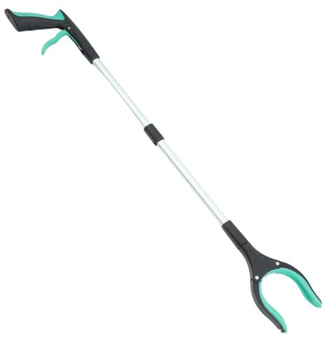 Vaguelly Pince De Préhension Pliable à Long Manche Vert Outil De Ramassage D’aide à La Mobilité Prise Antidérapante Pour Ramasser Déchets Maison Parc Rue Personnes Âgées