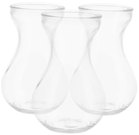 POPETPOP 3pezzi Vaso Centrotavola Trasparente Vaso Per Unica Decorazione Floreale Per Tavolo Piccolo Per Fiori Arredamento e Soggiorno
