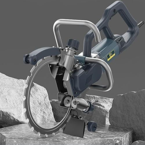 Electric Concrete Saw with Diamond Blade, 8800W High Power for Masonry, Stone, Brick Cutting - Professional Wall Groove Cutter Tool