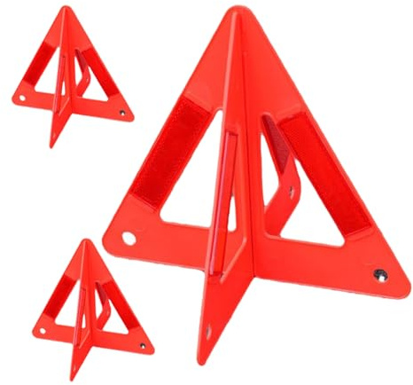 BATHVEVE 3piezas Reflector Triangular para Coche Triángulos Reflectantes De Carretera Triángulos De Seguridad Vial para Emergencias Señal De Advertencia Vial