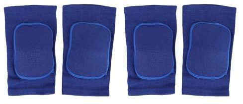 Segrehy Volleyball-Knieschoner, schützende Kniemanschetten, hochelastisch, atmungsaktiv, mit dicker Schaumstoffpolsterung, für Sport, Fitness, Basketball, Tanzen, 2 Paar, Blau (S)