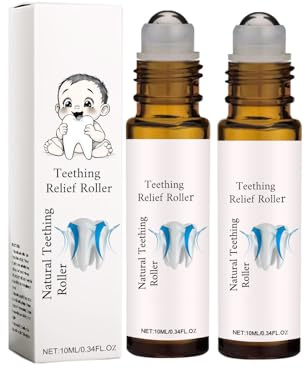 Baby Teething Roller, Natural Pain Relief for Tooth Development, Gentle Teething Aid for Babies and Toddlers, Reduce Discomfort, Everyday Comfort (2 Pieces)