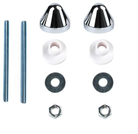 Componentes de plástico ABS cromado para fijar cubiertas decorativas de inodoro a tanques ocultos colgantes de pared (cromo)