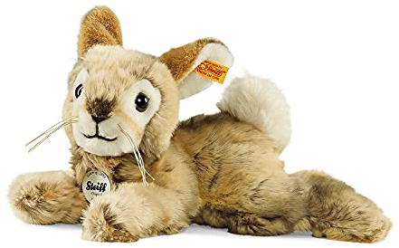 Steiff Dormili Hase - 32 cm - Kuscheltier für Kinder - weich & waschbar - braun - liegend (080050)
