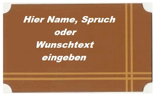 Türschild mit Namen oder Text selbst gestalten und personalisieren ✓ Kinderschild Familienschild Namensschild personalisiert ✓ 15,0cm x 8,5cm ✓ hochwertiges Aluminium ✓ mit hochwertiger Gravur in braun