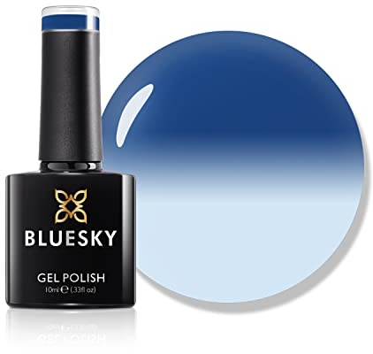 BLUESKY shinerlac Chameleon tc49 Thermo Farbwechsel UV Soak Off Gel Nagellack 10 ml Flaschen, MOODY BLUES