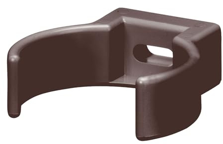 INEFA Rohrschelle Clip DN75 / 75mm Dunkelbraun Kunststoff | Fallrohrschelle für Dachentwässerung, Rohrklemme zur Wandbefestigung, Klemmschelle aus PVC, Rohrclip für Ablaufrohre