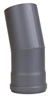 LANZZAS Pellet canna fumaria Pellet canna fumaria Pellet canna 15 ° arco una volta angolata senza pulizia colore grigio Ø 100 mm