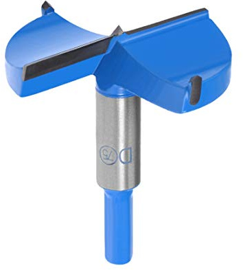 sourcingmap Forstner Brocas de 75 mm, carburo de tungsteno para madera de perforación, abridor de agujeros de bisagra para carpintería (azul, gris)