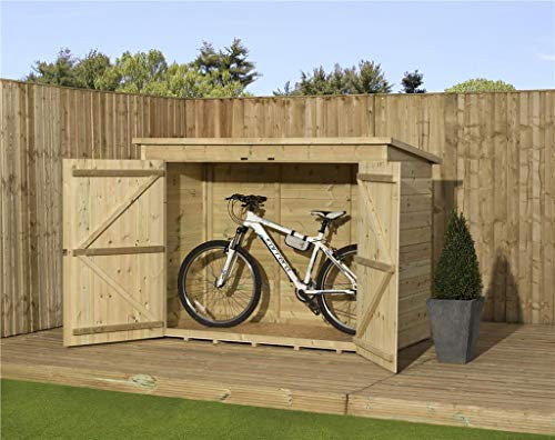 EMPIRE BIKE STORE 7X4 SHIPLAP PENT TANALISED PRESSURE TREATED TONGUE & GROOVE