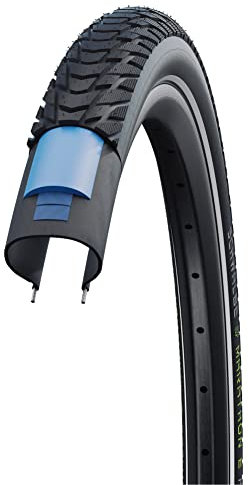 Schwalbe Tire, Black, Marathon E-Plus Perf,Smart DualGu,TwinSkin 55-622-TwinSkin
