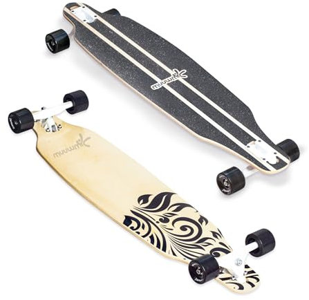 muuwmi Longboard Wood - ABEC 7 Kugellager - Deck 97x23 cm - Rollen 65x51 mm - max. 100kg