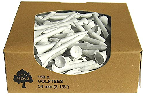 GOLF-TEES.SHOP TEES in der ÖKO-Box - 54mm (150 STK) / 70mm (135 - Hartholz oder Bambus - versch. Farben