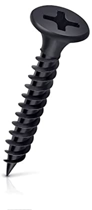 MR SCREWS #6 x 1-5/8 Drywall Screws 225PCS Fine Thread Wood Screws 1 LBS Flat Truss Head Self Tapping Screws Black Phosphate Coated Stainless Fast Self Tapping LZDRY-023
