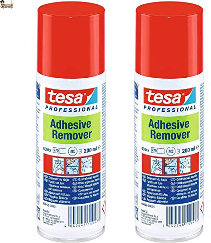 BricoLoco.com Confezione da 2 pezzi spray detergente adesivi e colla professionale Rimozione rimuove residui incolla, adesivi, etichette e adesivo in generale. (2)