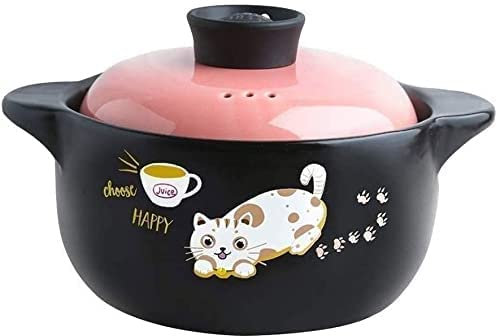 YANYUESHOP Tontopf zum Kochen Keramikkasserolle Tontopf Terrakotta-Auflaufform (Größe: Fassungsvermögen 3L)