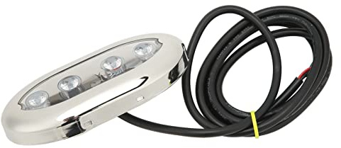Marine-Unterwasserlicht, Marine-Unterwasser-LED-Licht DC 12V‑24V IP68 Wasserdicht Universal Fit für Boot Yacht Waterside (Blaues Licht) Boots-/Yachtteile