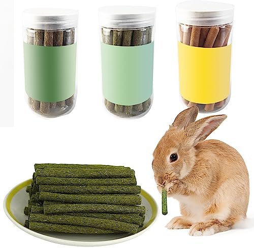 Lot De 60 Bâtonnets De Foin Timothy Pour Lapins, Bâtonnets De Foin Timothy En Forme De Cochon D'inde, Bâtons De Foin Naturel Timothy Pour Hamsters, Cochons D'inde, Chinchillas, Nourriture Lapin