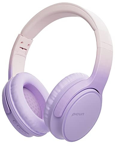 Sungive Cuffie On-Ear Bluetooth 5.3 wireless e cablate｜30h autonomia & ricarica rapida｜Chiamate HD, riduzione rumore｜158g pieghevoli｜Per gaming/ufficio/studio｜Compatibili con iOS/Android/PC,Viola