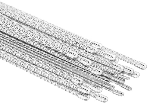 PATIKIL 9,1 Pollici Spirale in Acciaio, Set di 24 Stecche di Acciaio Spirale per Cucire Corsetti Biancheria Intima Costumiabiti Sposa, Argento