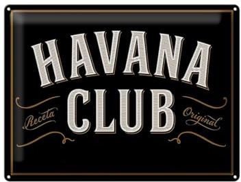 Ontrada Blechschild 30x40cm gewölbt Havana Club Schild