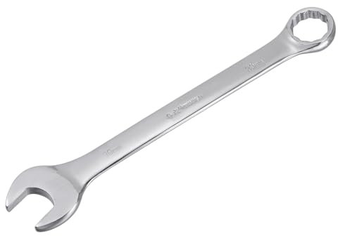 QUARKZMAN Métrica 30mm Llave Combinada de Caja de 12 Puntos con Extremo Abierto, Acabado Cromado, Cr-V