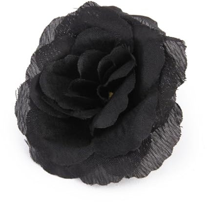 DECHOUS Schwarze Seidenrose Künstliche Blume aus Kunstseide für Deko