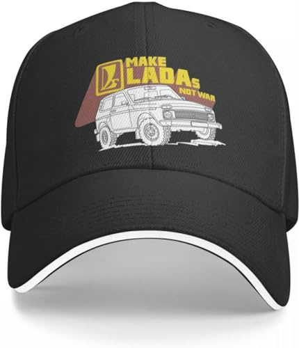 Baseballkappe Hip-Hop Sonnenhut Lada Niva Herren- und Damen-Auto-Trucker-Hüte Vintage-Baseballkappe Casquette-Anzug für alle Jahreszeiten Geburtstagsgeschenk für Männer und Frauen