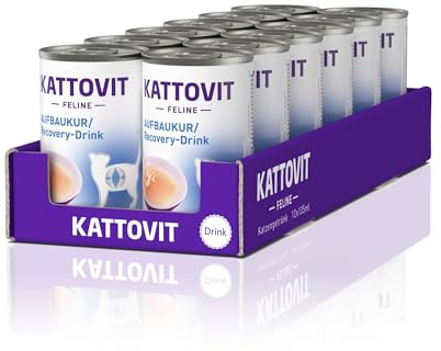 Kattovit Feline Recovery-Drink | 12 x 135 ml | Ergänzungsfuttermittel für Katzen | Flüssige Aufbaukost