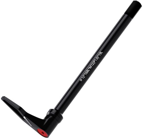 Assi a sgancio rapido da 12 mm, per forcella e telaio posteriore della bicicletta, mountain bike e bici da strada, in alluminio, con manico girevole regolabile, passo della filettatura: 1,0 mm,