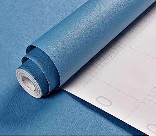 Navy Blue Self Adhesive Vinyl Furniture Film for Kitchen Table Bathroom Cabinets Decorative Sticker Back Plastic Roll Wallpaper 23.6X157.4inches