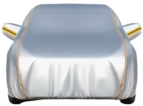 QIANMEI Autoabdeckung Für Jaguar/F-PACE E-PACE F-Type XK XKR, Autoplane Für Drinnen Und Draußen, Winddicht, Regendicht, Wärmeisolierend Oxford Autoschutzhülle Mit Reißverschluss(Silver,XK)