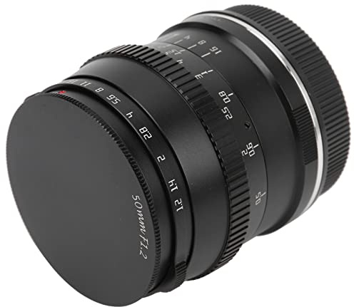 Stark Bokeh -förmåga, Skarpt Fokus med 50 Mm F1.2 -objektiv, LMOUNT Manuell Lins för SL/SL2/SL2s med Legering + Optisk Glas för Skisser och Porträtt, 7 i 5 Grupper, APSC, 52mm