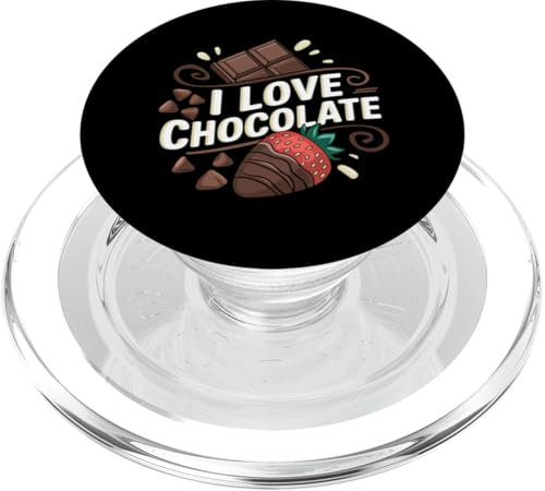 J'adore le chocolat et la fraise PopSockets PopGrip pour MagSafe