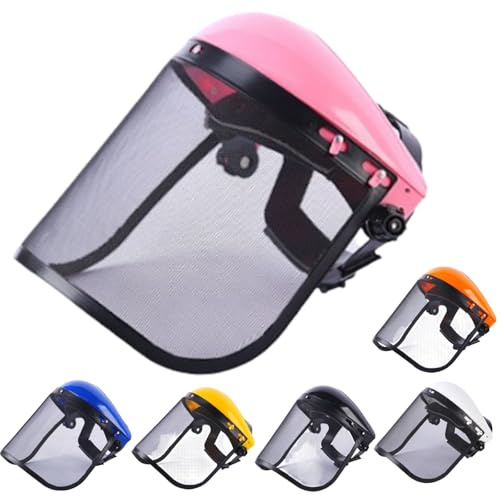 Visiere debroussailleuse, Casque debroussailleuse, Casque de sécurité avec visière intégrale en Maille pour débroussaillage et abattage - Protection forestière et agricole