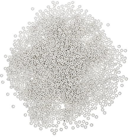BATHVEVE 2000stücke Zarte Blumenförmige Perlen Kunststoffperlen Schmuckzubehör Für Heimwerker Und Diy-projekte Dekoration Für Kleidung Und Accessoires