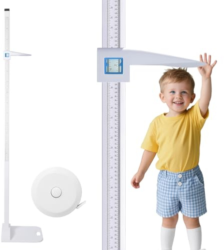 Snovire Portable Height Measurement Device, Medical Height Measurement Rod 27.6-82.7 inches/70-210 cm, Aluminium Mechanical Height Chart for Adults, Kids