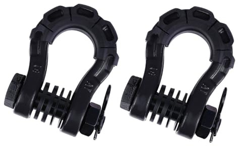 dnofowl 2 Piezas de grilletes con Anilla en D para Coche,Gancho de Remolque con Soporte de Anilla para Cubo,Piezas para cabrestante de Remolque,para Mazda CX-30 Portire de Voiture Tampon