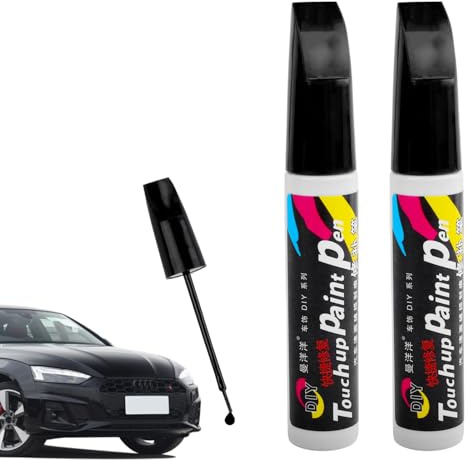 Auto Lackstift, 2Pcs Lackstift Auto Schwarz Glänzend Autolack Reparatur mit Hoher Deckkraft Kratzer Entferner Auto für Die meisten Lackierungen – Auto Kratzer Reparatur Stift für PKW, Motorrad